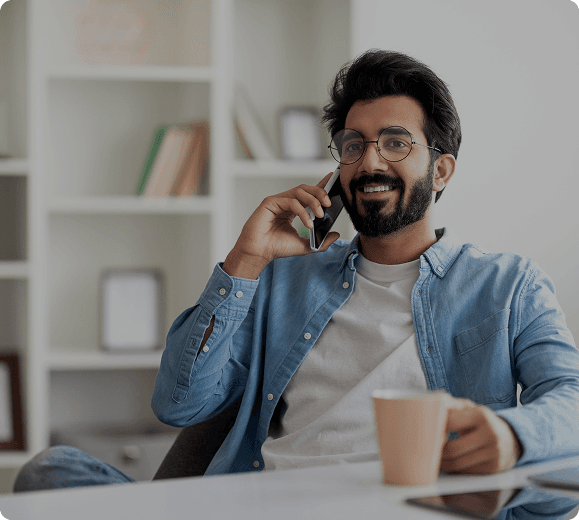 Person on phone call